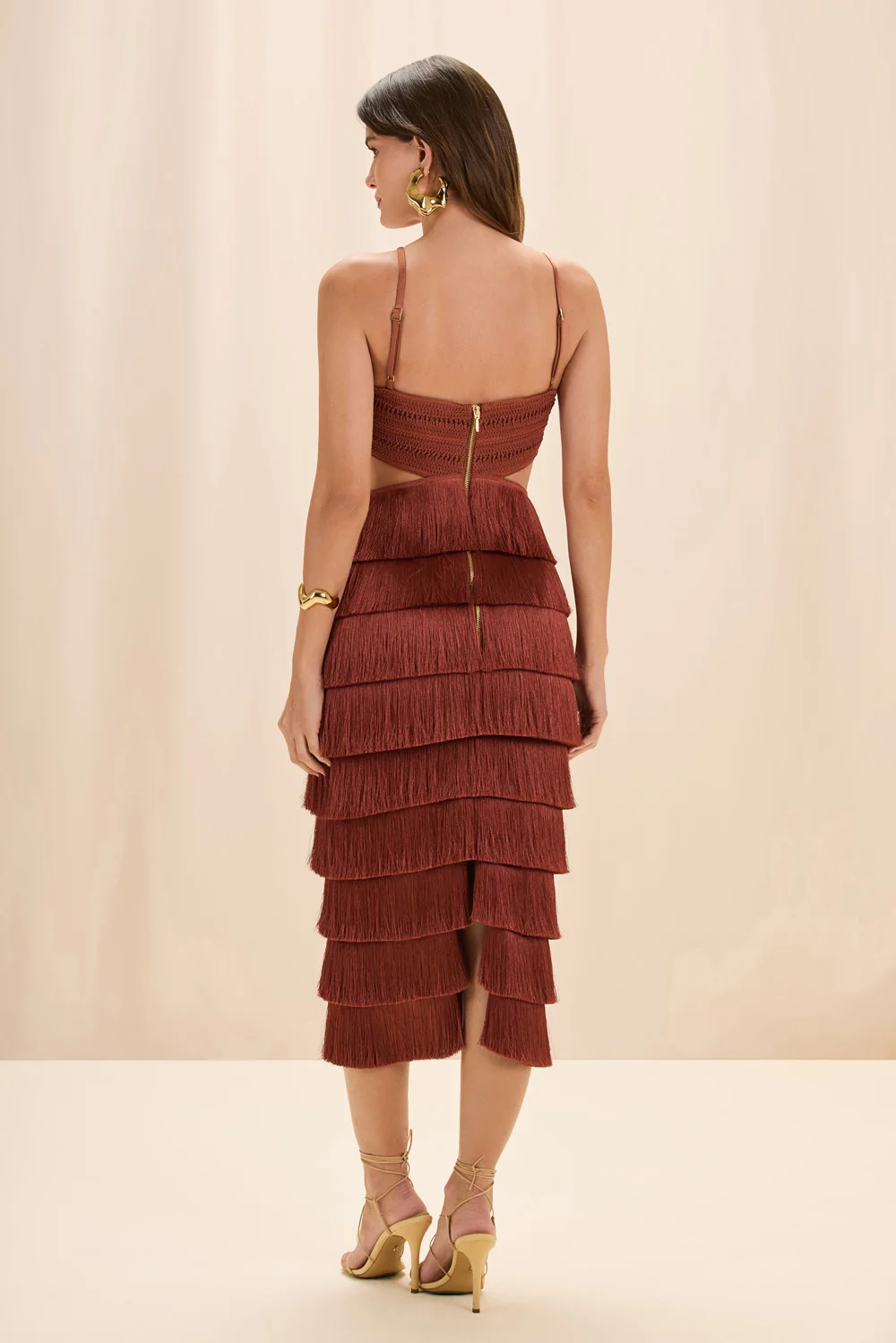 AMBER FRINGE MIDI DRESS - Image 3