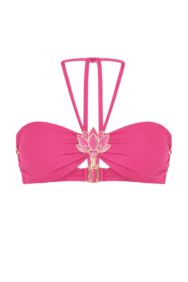 AURORA LYCRA LOTUS BUCKLE BIKINI TOP - Image 2