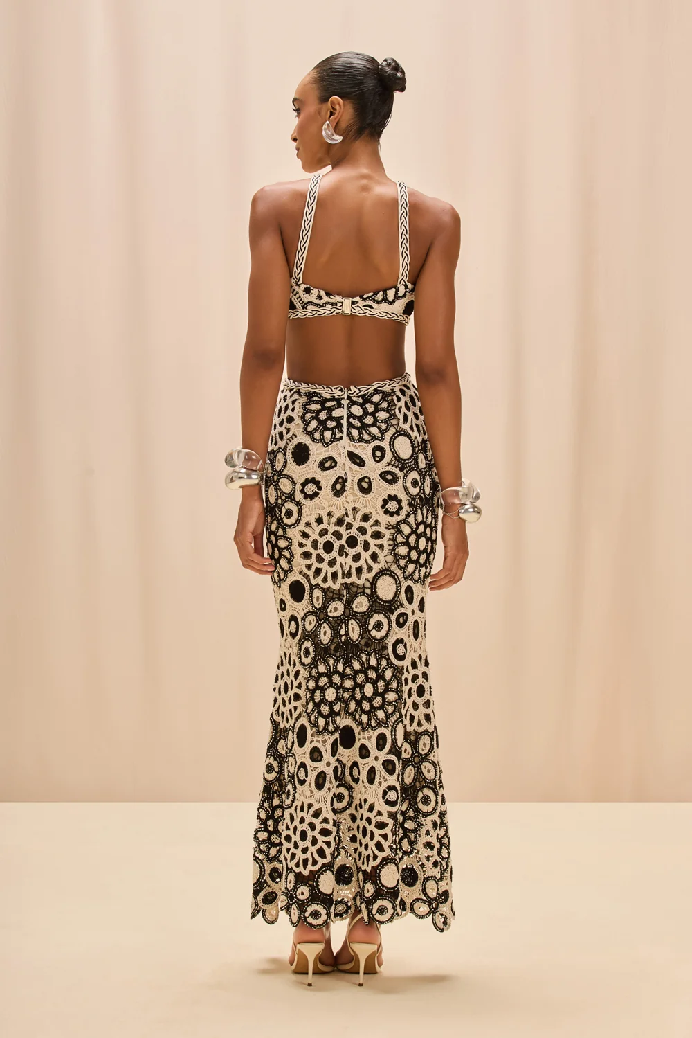 CORAL CROCHET MAXI DRESS - Image 3