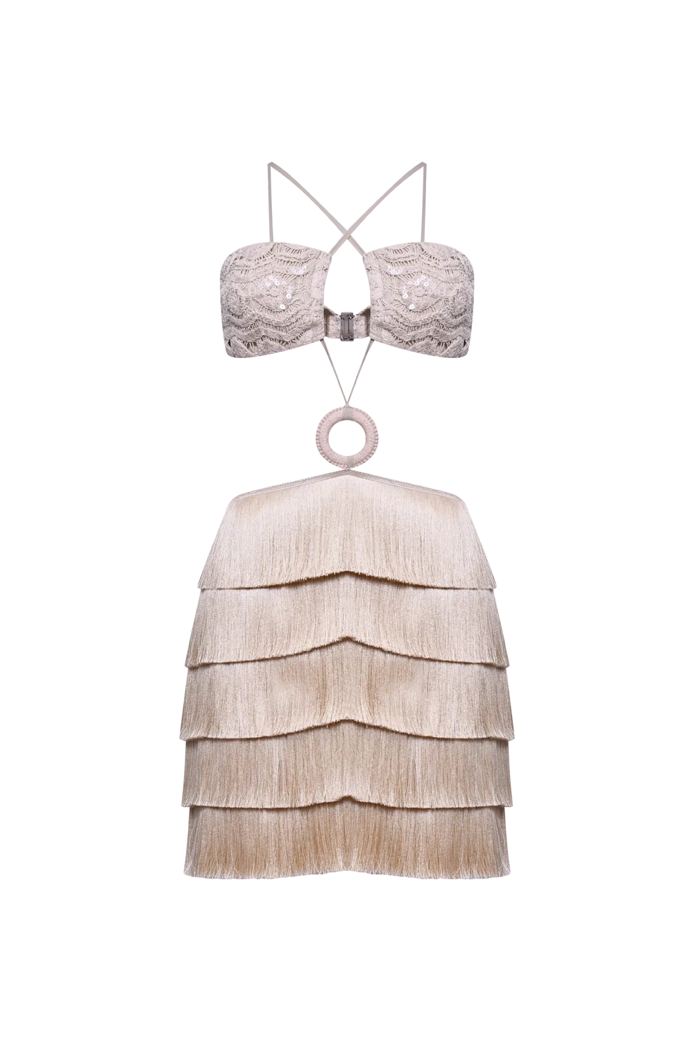 CROCHET BLOOM CUT OUT MINI DRESS - Image 4