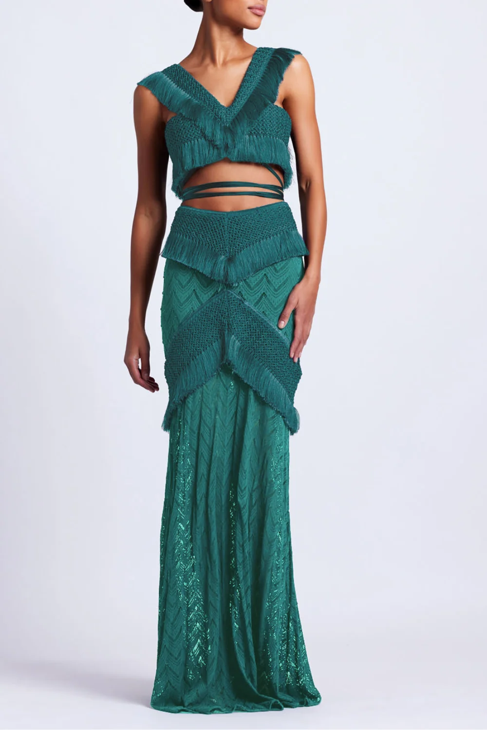 FRINGE TRIM CROPPED TOP - Image 3
