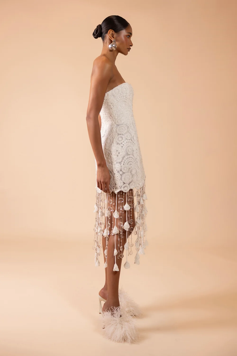 GAL EMBROIDERY FRINGE MINI DRESS (RUNWAY) - Image 5