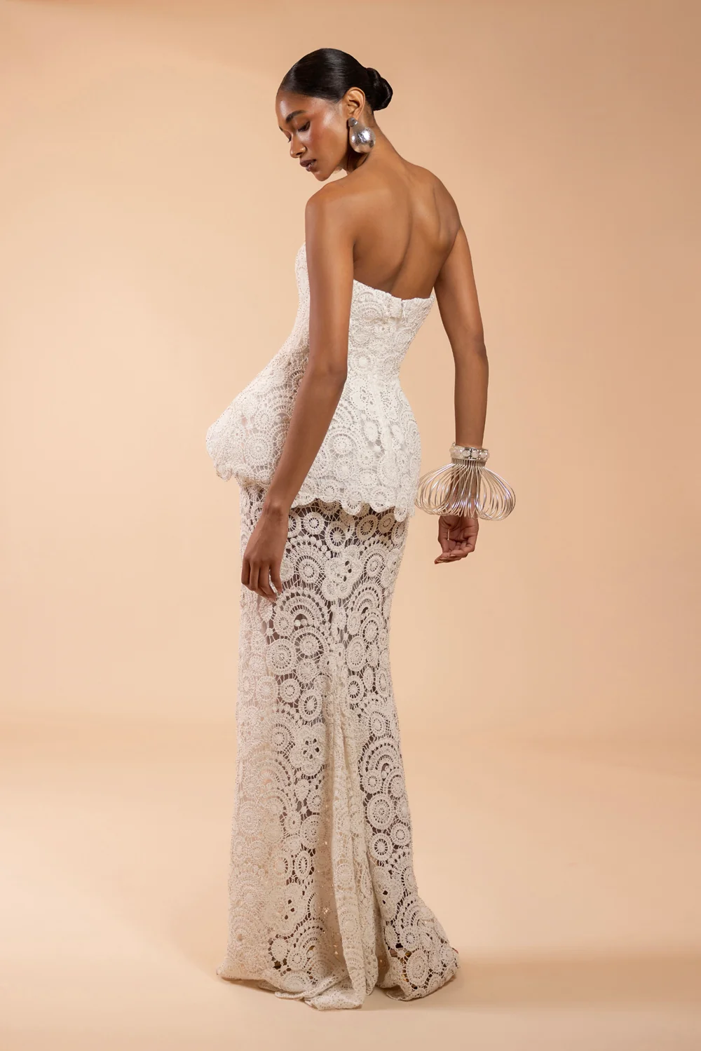 GAL EMBROIDERY PEPLUM MAXI DRESS (RUNWAY) - Image 5