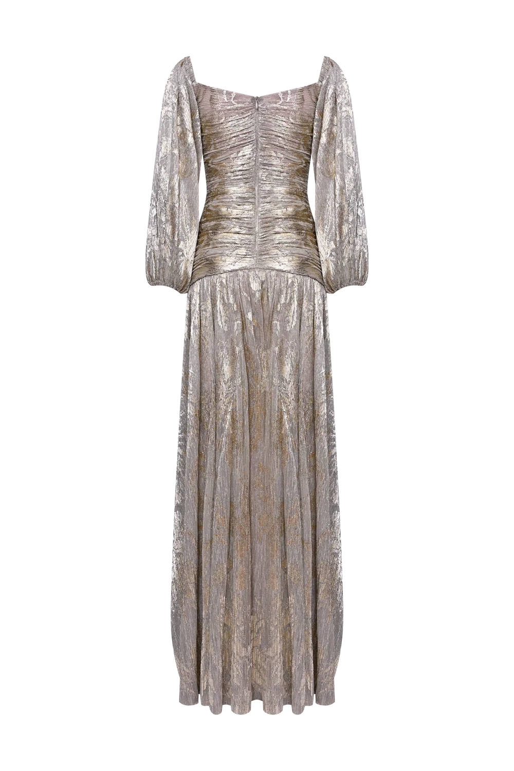 GOLDEN DUST LUREX LONG SLEEVE GOWN - Image 3