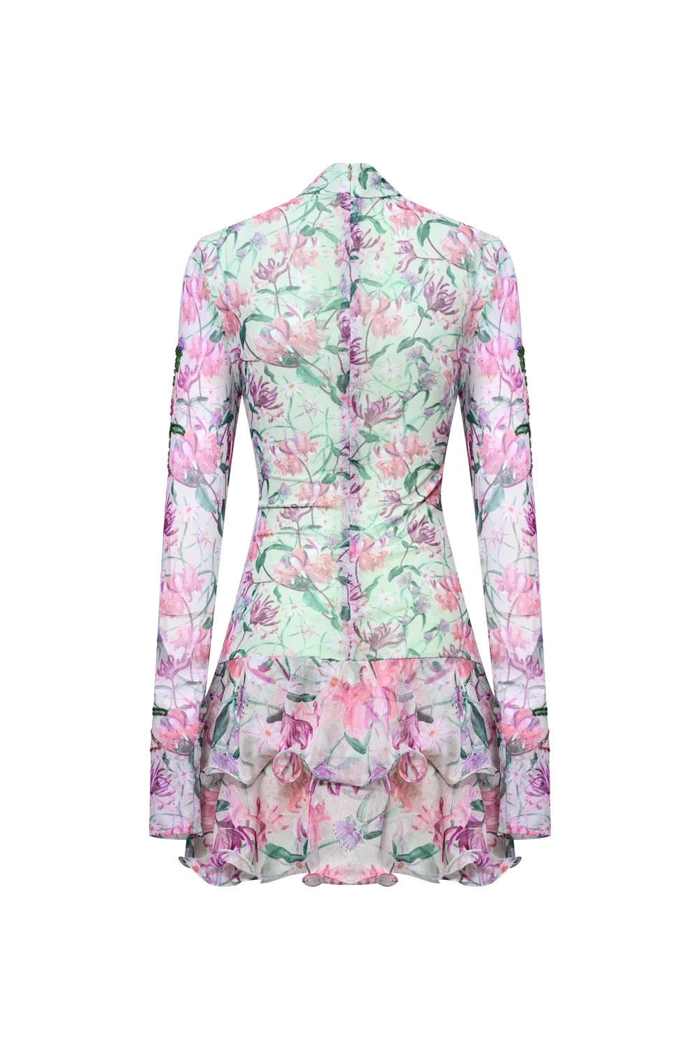 HONEY FLOWER LONG SLEEVE MINI DRESS - Image 5