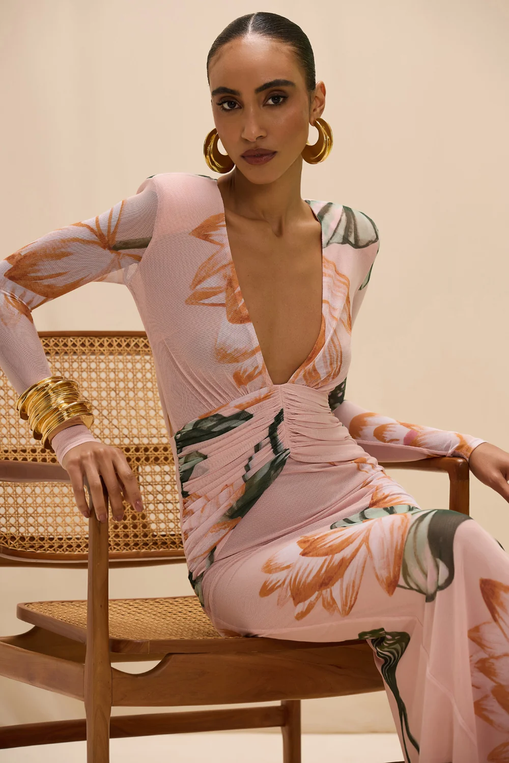 LOTUS LONG SLEEVE MAXI DRESS - Image 2