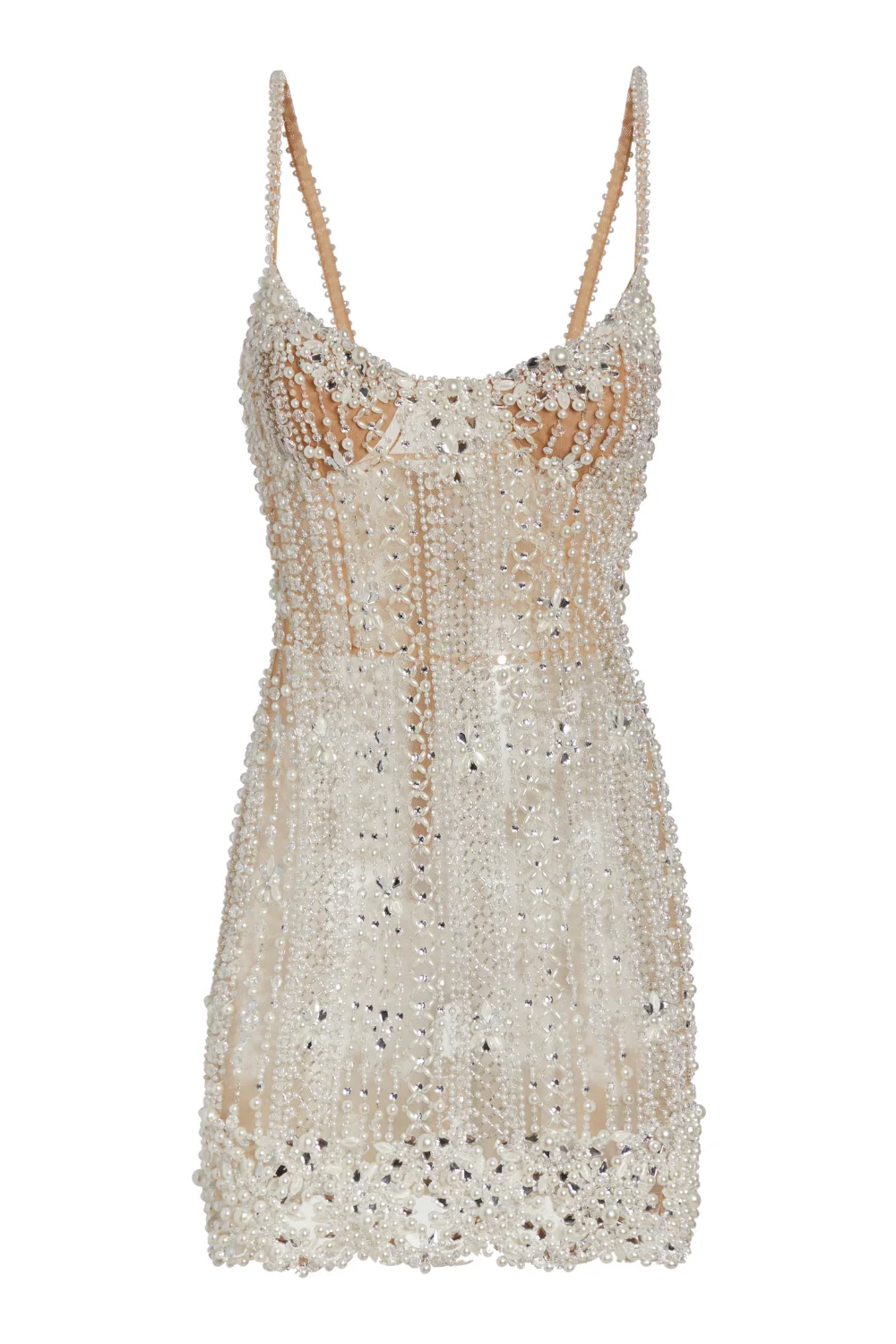 Pearl-Beaded Cocktail Dress - Image 3