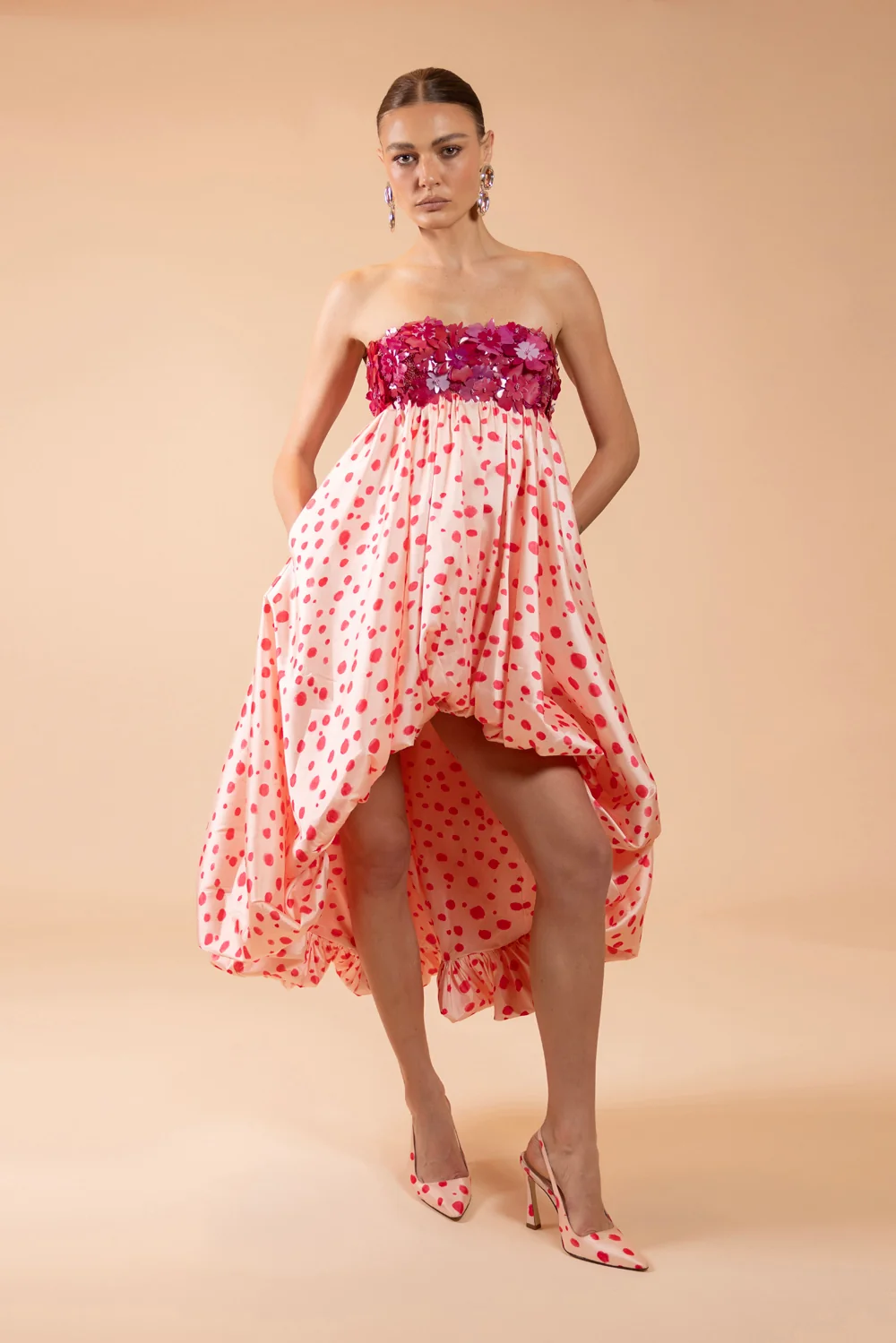 PEONY DOTS MIDI DRESS (RUNWAY) - Image 3