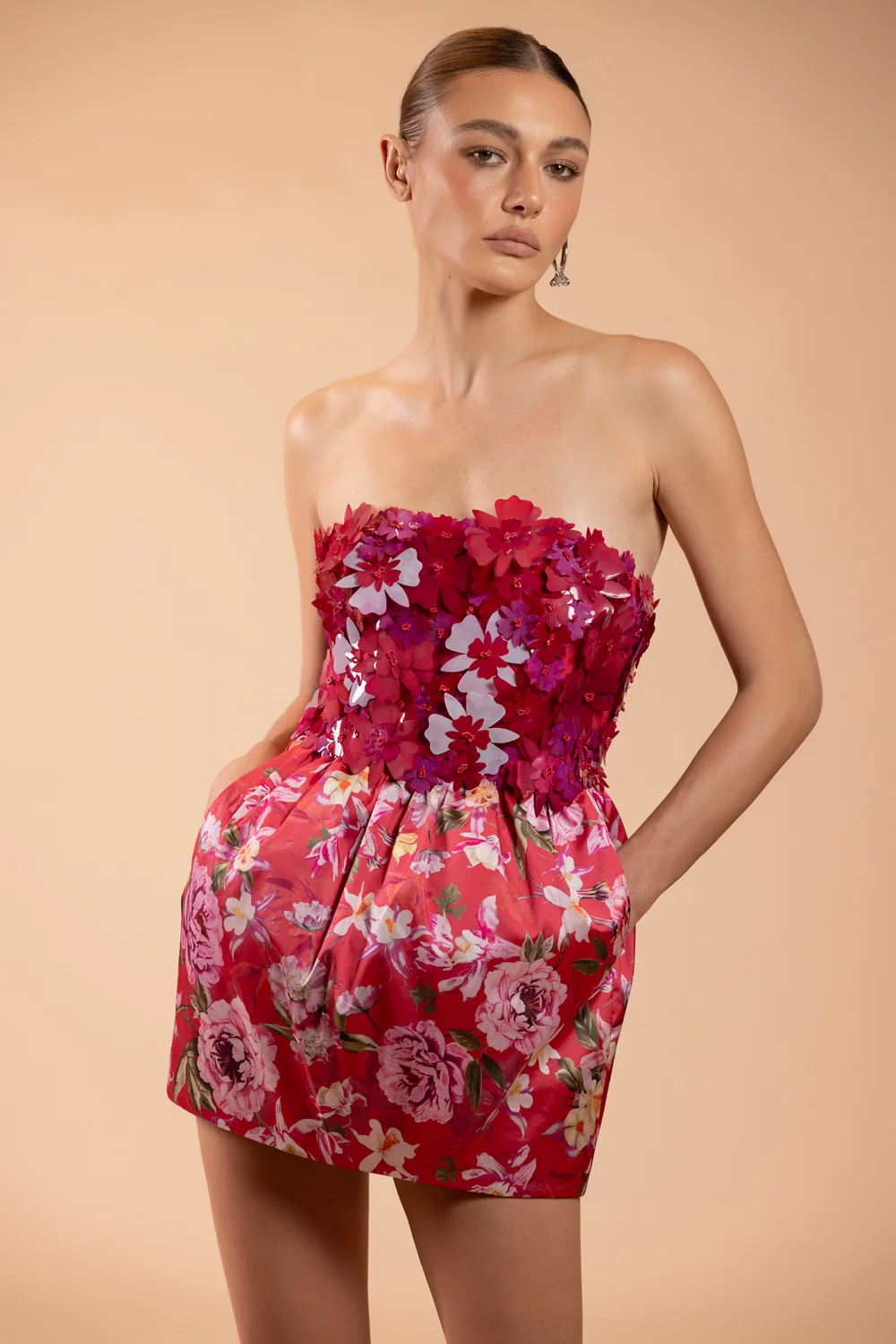 PEONY DOTS MINI DRESS (RUNWAY) - Image 2