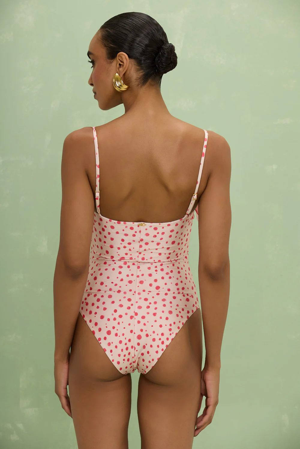 PEONY POLKA DOT BIKINI BODYSUIT - Image 3