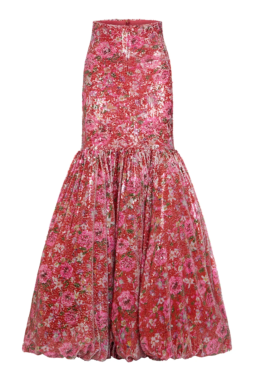 PEONY SEQUIN PRINTED MAXI SKIRT (RUNWAY) - Image 2