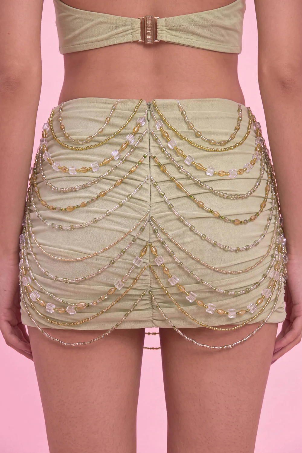 LINEA BEADED MINI SKIRT - Image 2