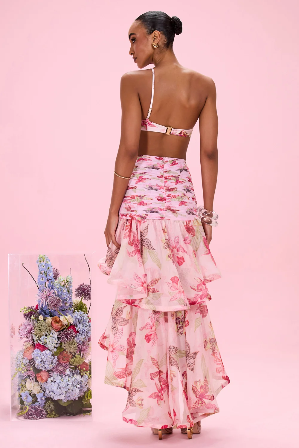 ORCHID BLOOM CHIFFON MAXI SKIRT - Image 3