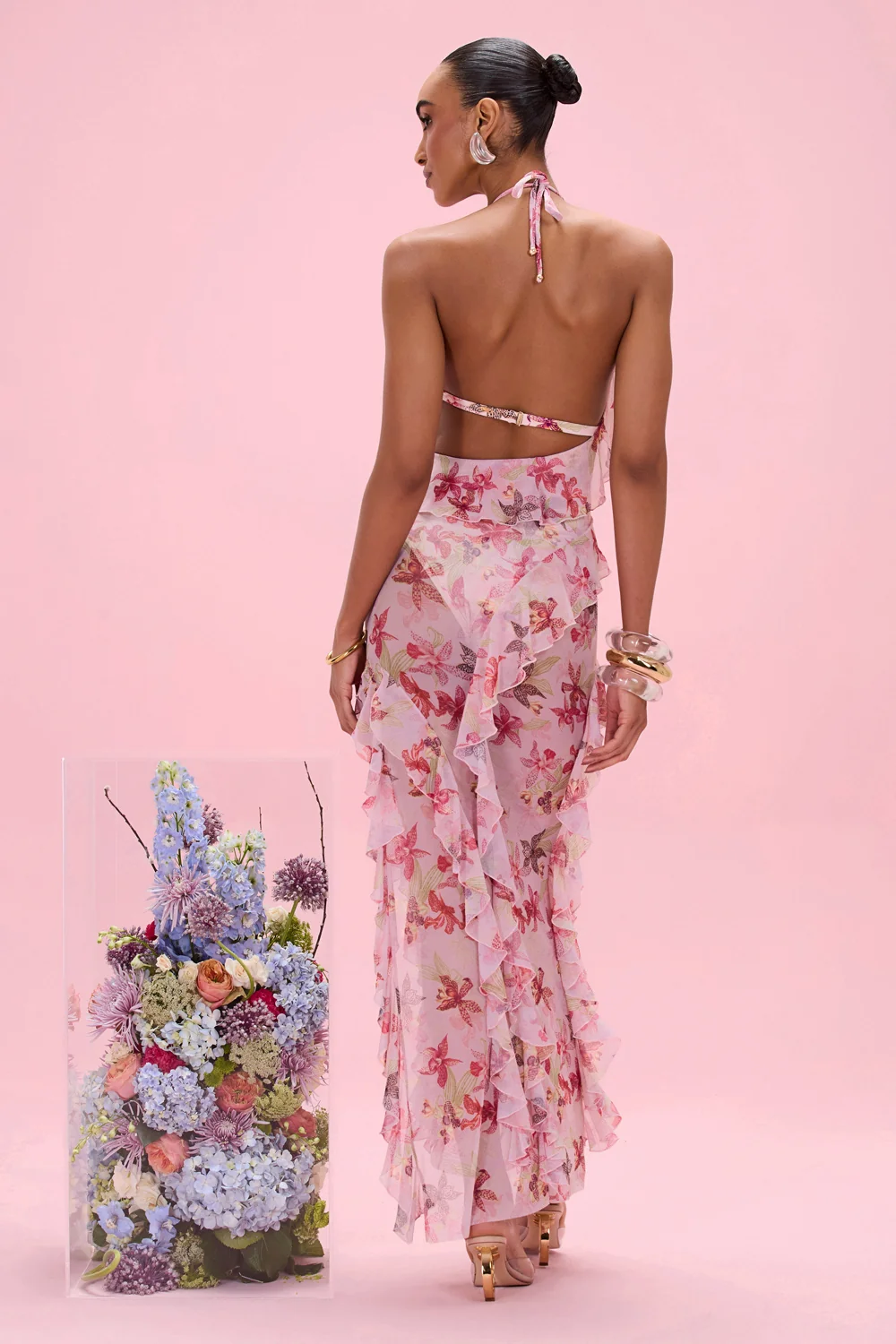 ORCHID BLOOM CUT-OUT BEACH DRESS - Image 4