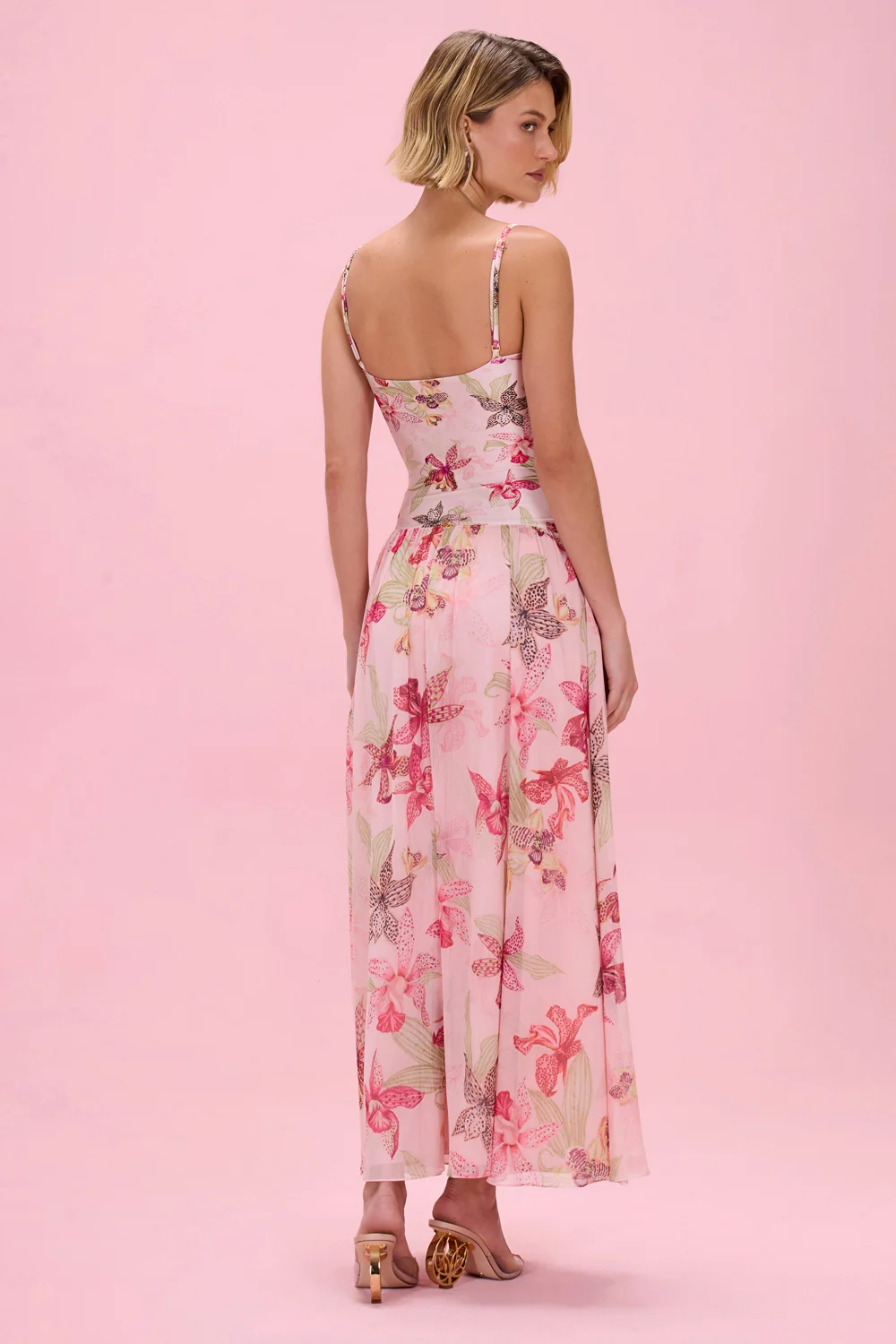 ORCHID BLOOM EMBROIDERED MAXI DRESS - Image 3