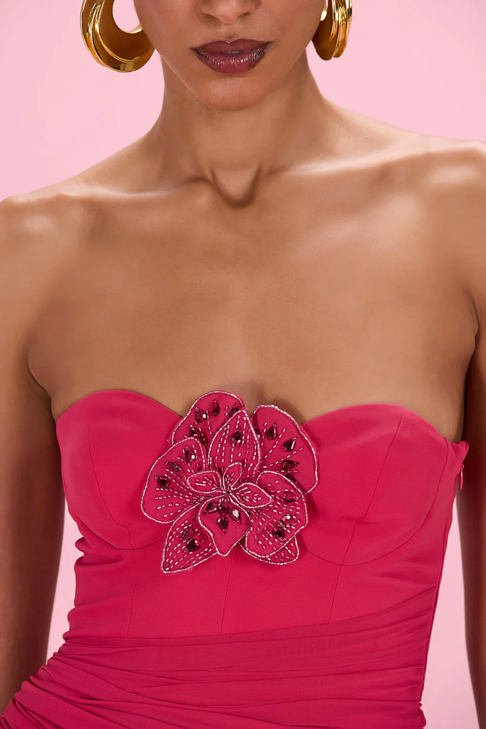 FLORAL CHIFFON CORSET GOWN - Image 3