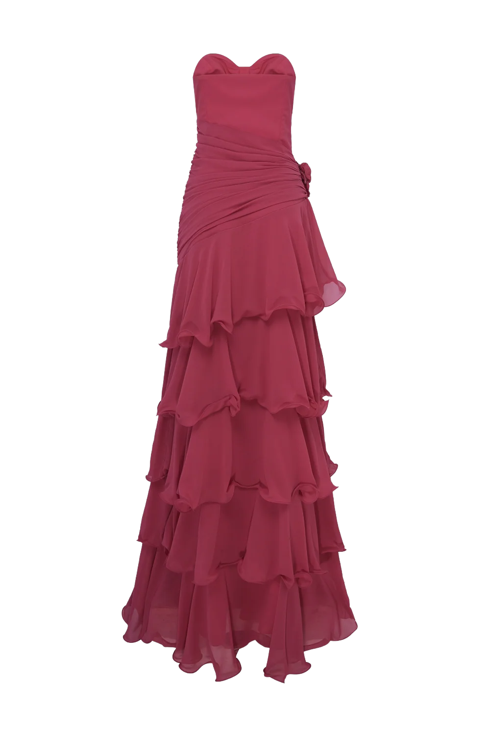 FLORAL CHIFFON CORSET GOWN - Image 5