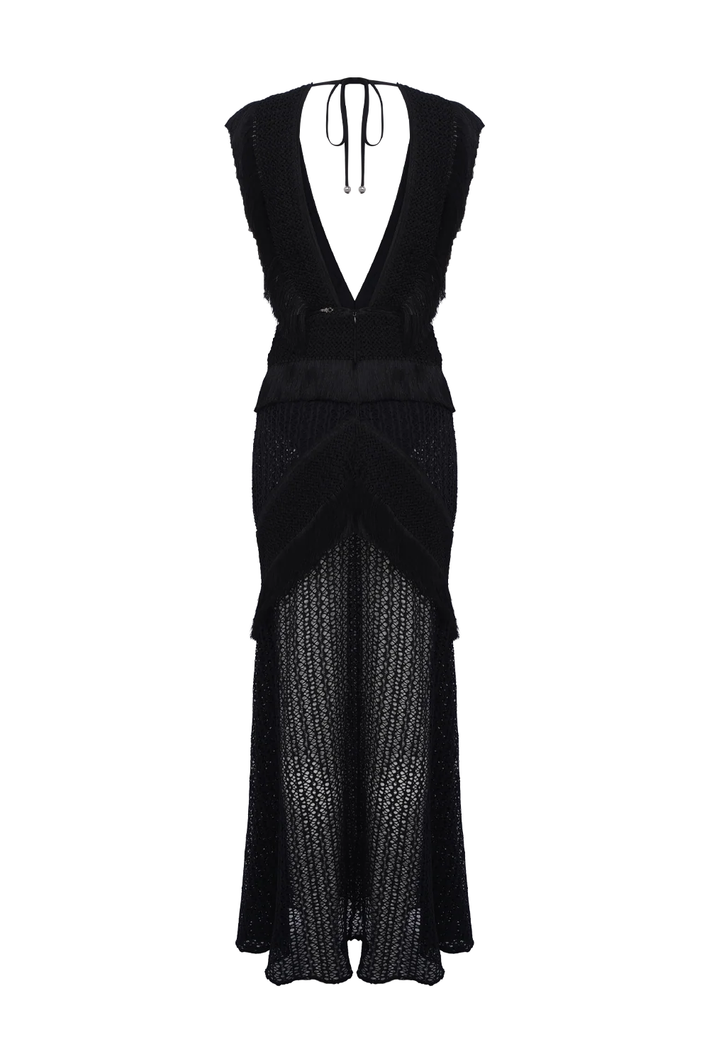 AYLA FRINGE PLUNGE MAXI DRESS - Image 5